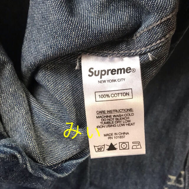 新品 supreme 19ss Logo Denim Shirt デニムシャツ