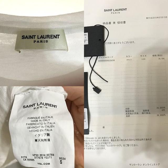 サンローランパリ SAINT LAURENT PARIS Tシャツ S Mr.x
