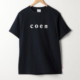 コーエン(coen)の送料無料！新品！coen(コーエン)ロゴTシャツ ネイビー 紺 L(Tシャツ/カットソー(半袖/袖なし))