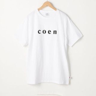 コーエン(coen)の送料無料！新品！coen(コーエン)ロゴTシャツ 白 ホワイト L(Tシャツ/カットソー(半袖/袖なし))