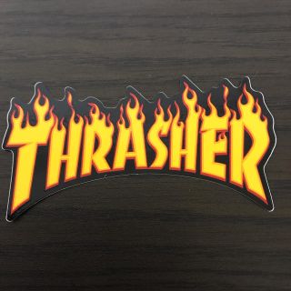 スラッシャー(THRASHER)の【縦5.2cm横10.2cm】THRASHER ファイアーロゴステッカー(ステッカー)