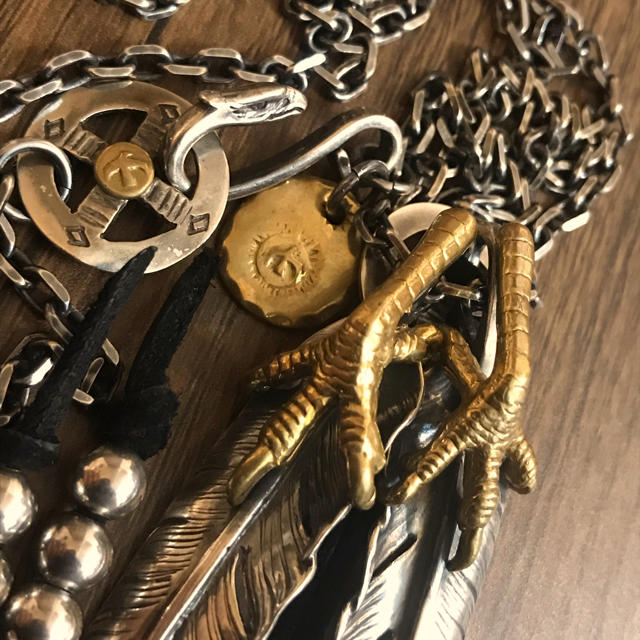 ゴローズ 金爪特大フェザー2枚チェーンセット ゴローズ 金爪特大フェザー2枚チェーンセット