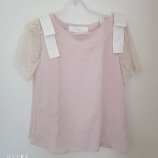 トッコ(tocco)のtocco closet 袖レースブラウス ベージュ(シャツ/ブラウス(半袖/袖なし))