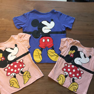 ディズニー(Disney)のミッキー & ミニー Tシャツ セット 120 100 80センチ(Tシャツ/カットソー)