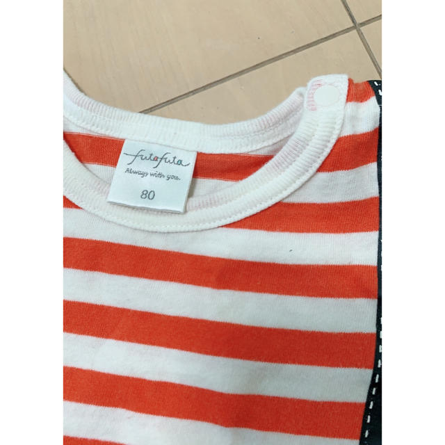 futafuta(フタフタ)のボーダーTシャツ 80 美品 キッズ/ベビー/マタニティのベビー服(~85cm)(Ｔシャツ)の商品写真