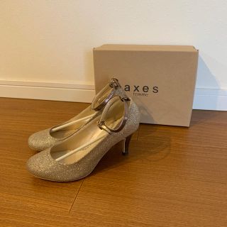 アクシーズファム(axes femme)の美品✨axes femme ピンクゴールドパンプス(ハイヒール/パンプス)