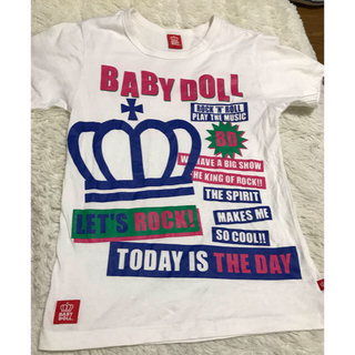 ベビードール(BABYDOLL)のBABYDOLL☆半袖Tシャツ☆白×ピンク☆Sサイズ(Tシャツ(半袖/袖なし))