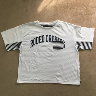ロデオクラウンズワイドボウル(RODEO CROWNS WIDE BOWL)のRODEO CROWNS Tシャツ 白 ボーダー(Tシャツ(半袖/袖なし))