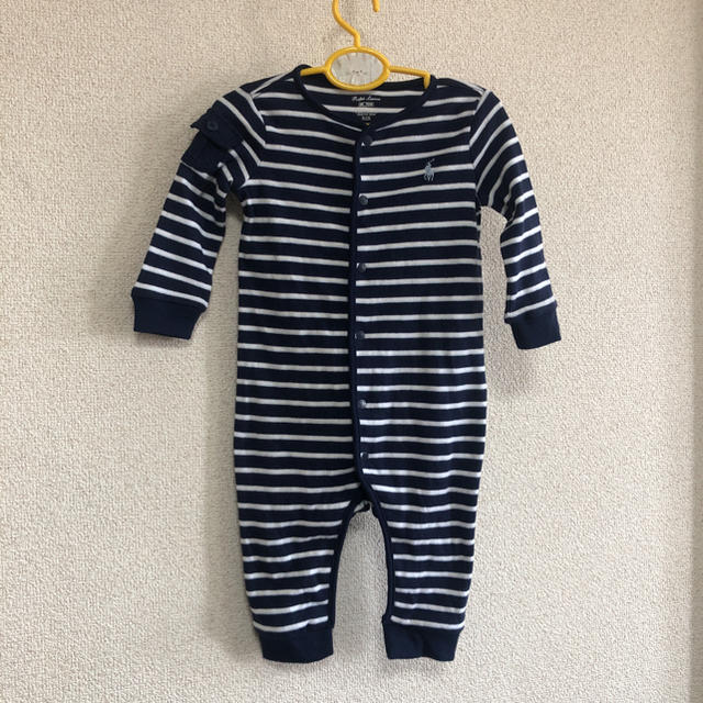 Ralph Lauren(ラルフローレン)の新品 ラルフローレン 6M/6ヶ月 前開け紺色カバーオール キッズ/ベビー/マタニティのベビー服(~85cm)(カバーオール)の商品写真