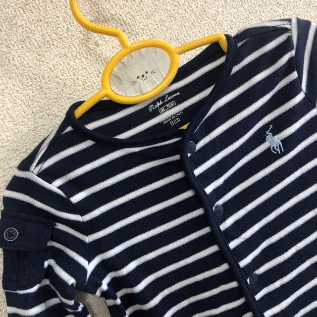 Ralph Lauren(ラルフローレン)の新品 ラルフローレン 6M/6ヶ月 前開け紺色カバーオール キッズ/ベビー/マタニティのベビー服(~85cm)(カバーオール)の商品写真