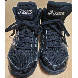 アシックス(asics)のアシックス ダンクショット 22.0 バスケ ミニバス シューズ ブラック 黒(スニーカー)