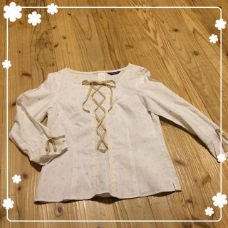 ロイスクレヨン(Lois CRAYON)のロイスクレヨン 編み上げリボンカットソー(シャツ/ブラウス(長袖/七分))