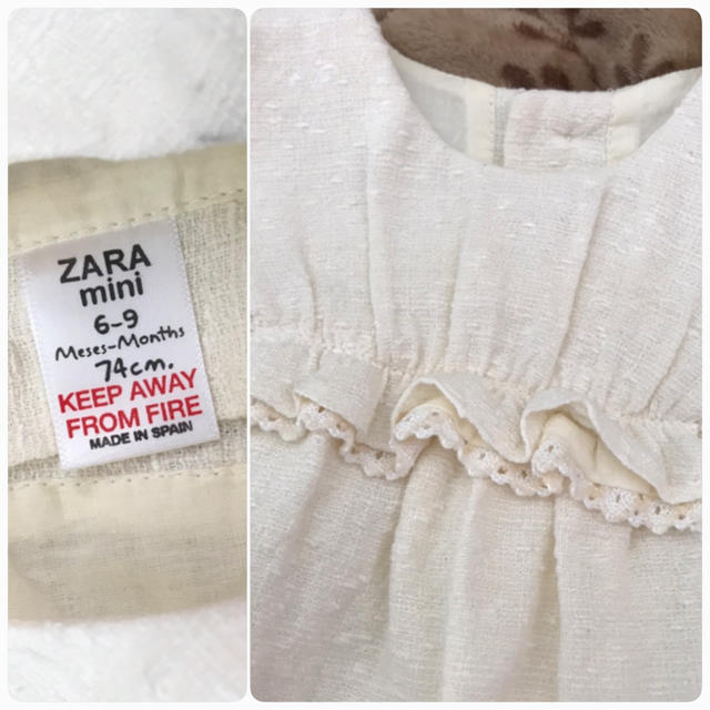 ZARA(ザラ)のM様専用　ZARA♡美品 ワンピース 70センチ74センチ♡ キッズ/ベビー/マタニティのベビー服(~85cm)(ワンピース)の商品写真