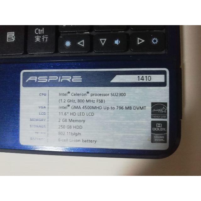 ACER Aspire 1410  11.6インチPC/タブレット