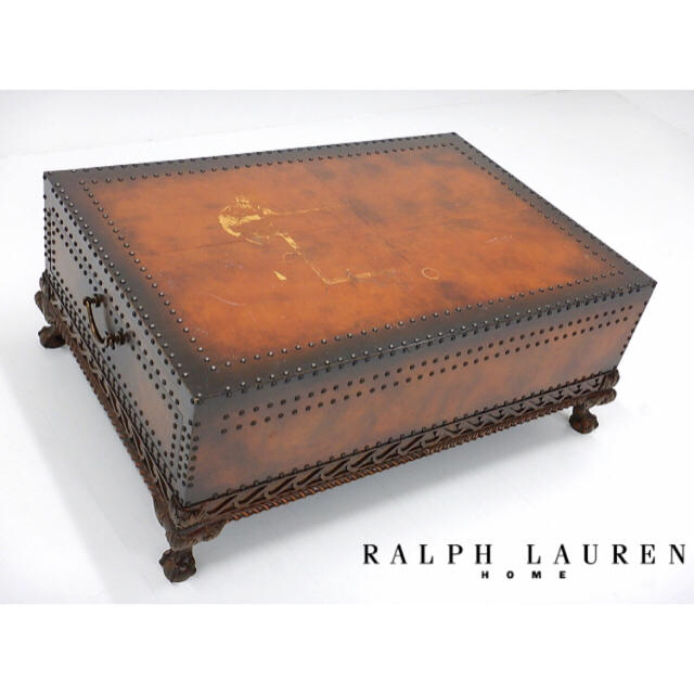驚きの価格  Ralph Lauren - 超レア！Ralph Lauren Home ラルフ トランク型 センターテーブル ローテーブル