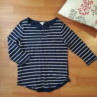 ギャップ(GAP)のGAP ネイビーボーダーカットソー　Tシャツ(カットソー(長袖/七分))