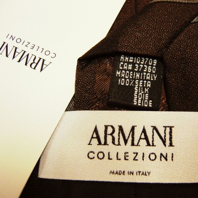 ARMANI COLLEZIONI(アルマーニ コレツィオーニ)のアルマーニ☆ネクタイ　ストライプ　ブラウン メンズのファッション小物(ネクタイ)の商品写真