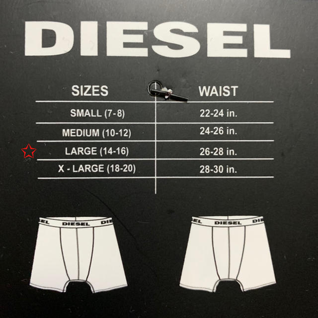 DIESEL(ディーゼル)のDIESEL キッズ ボクサーパンツL2枚セット / メンズXS メンズのアンダーウェア(ボクサーパンツ)の商品写真