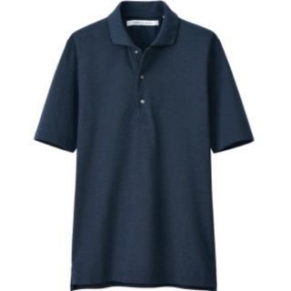 ユニクロ(UNIQLO)のUNIQLO and LEMAIRE スーピマコットン ポロシャツ ネイビー(ポロシャツ)