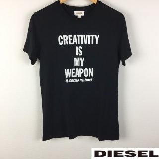 ディーゼル(DIESEL)の美品 DIESEL ディーゼル 半袖Tシャツ ブラック サイズS(Tシャツ/カットソー(半袖/袖なし))