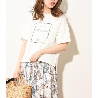 ナチュラルクチュール(natural couture)の【natural couture】フレームロゴTシャツ 今季タグ付き新品(Tシャツ(半袖/袖なし))