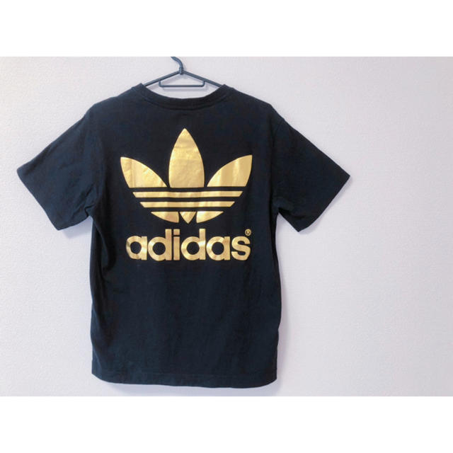 adidas(アディダス)の美品＊adidas 黒×ゴールドTシャツ M メンズのトップス(Tシャツ/カットソー(半袖/袖なし))の商品写真