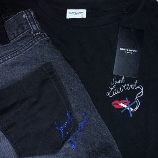 サンローラン(Saint Laurent)のSaint Laurent ロゴ入りスキニーデニム(デニム/ジーンズ)