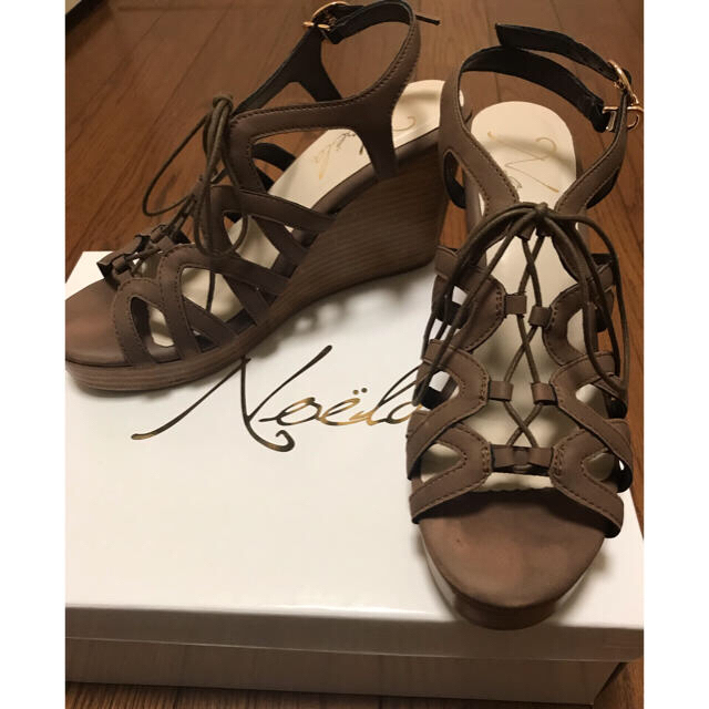 Noela(ノエラ)のNoela★2018年夏 コルクウエッジサンダル ブラウン色 レディースの靴/シューズ(サンダル)の商品写真