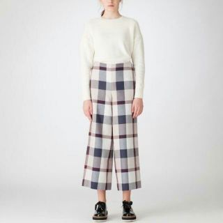 バーバリーブルーレーベル(BURBERRY BLUE LABEL)のブルーレーベルクレストブリッジ　チェックブライトカルゼパンツ　ワイドパンツ(その他)