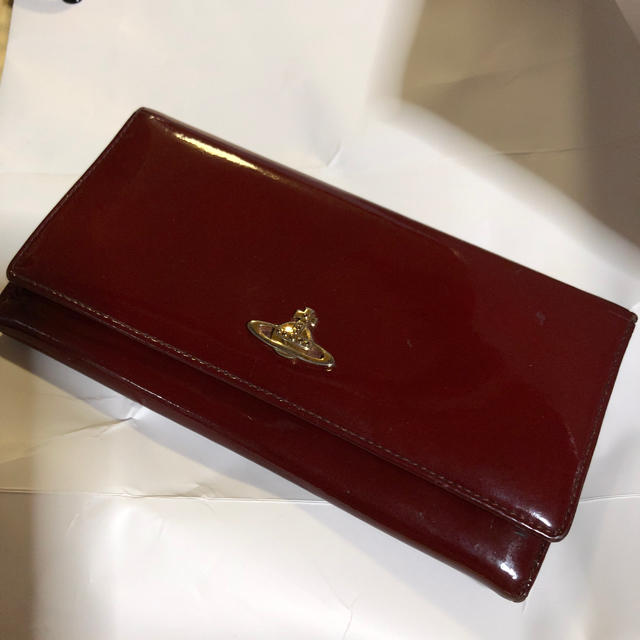 Vivienne Westwood(ヴィヴィアンウエストウッド)のヴィヴィアンウェッド 財布 エナメル ワインレッド レディースのファッション小物(財布)の商品写真