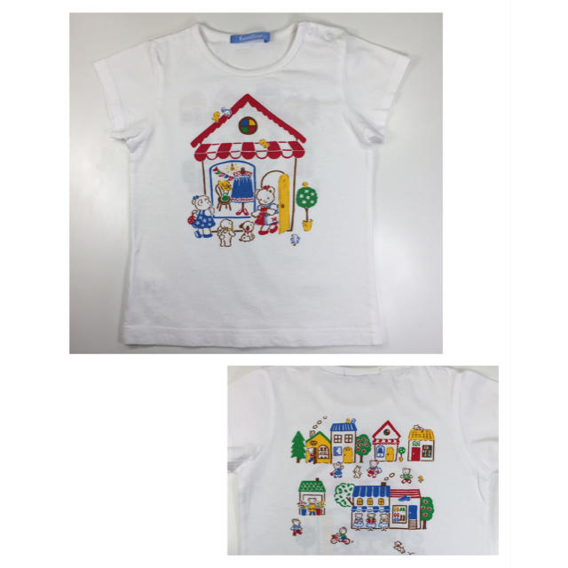 familiar(ファミリア)のfamiliar リアちゃん プリント カットソー Tシャツ 100 美品 キッズ/ベビー/マタニティのキッズ服女の子用(90cm~)(Tシャツ/カットソー)の商品写真