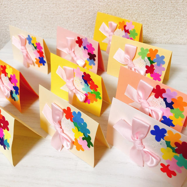 メッセージカード カラフル花束の通販 By ココ S Shop ラクマ
