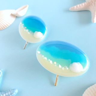 clear blue sea shell ポニーフック サークルorオーバル(その他)