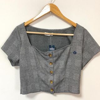 ホリスター(Hollister)のHollister トップス レディース　ホリスター　チェック　クロップド丈(シャツ/ブラウス(半袖/袖なし))