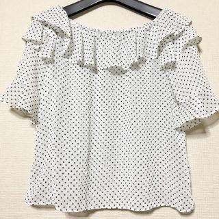 ジルバイジルスチュアート(JILL by JILLSTUART)のジルスチュアート  ドット柄フリルシフォンブラウス(シャツ/ブラウス(半袖/袖なし))