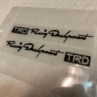 トヨタ(トヨタ)のTRD ドアハンドルステッカー 左右2枚(ステッカー)