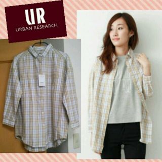 アーバンリサーチ(URBAN RESEARCH)の【新品】UR＊七分丈♪チェックシャツ(シャツ/ブラウス(長袖/七分))