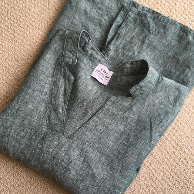 coen(コーエン)のコーエン  フレンチリネン シャツ レディースのトップス(シャツ/ブラウス(半袖/袖なし))の商品写真