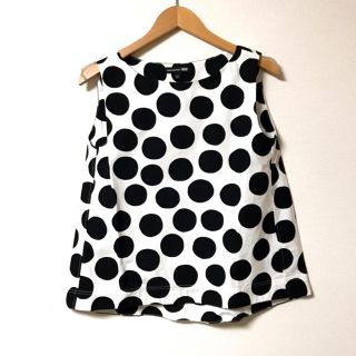 マリメッコ(marimekko)のmarimekko×UNIQLOドットノースリーブブラウス(シャツ/ブラウス(半袖/袖なし))