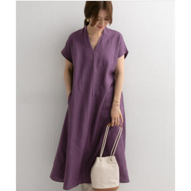 Doors Urban Research Doors リネンvネックワンピース Purple 新品タグ付 Urの通販 By Sakurasakus Shop ドアーズならラクマ