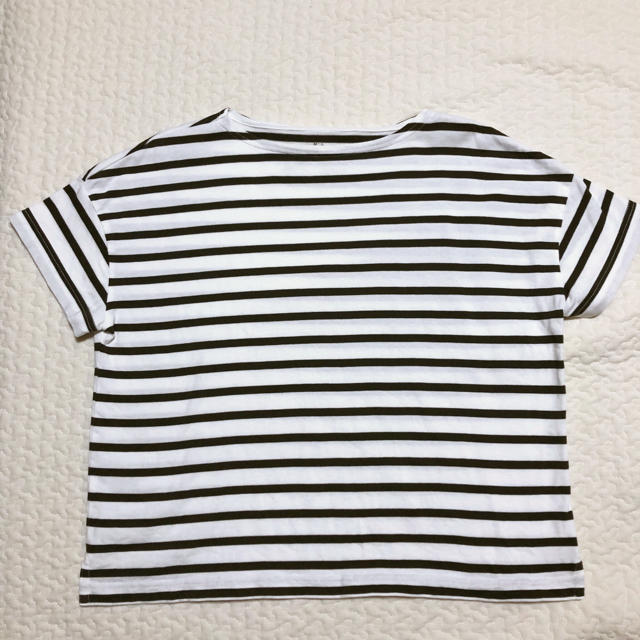 MUJI (無印良品)(ムジルシリョウヒン)の無印 muji  無印良品 ボーダーTシャツ Tシャツ  カットソー トップス レディースのトップス(Tシャツ(半袖/袖なし))の商品写真