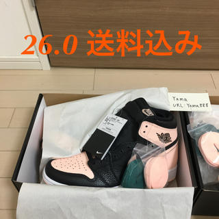 ナイキ(NIKE)のAJ1 HIGH OG BLACK CRIMSON TINT 26.0(スニーカー)