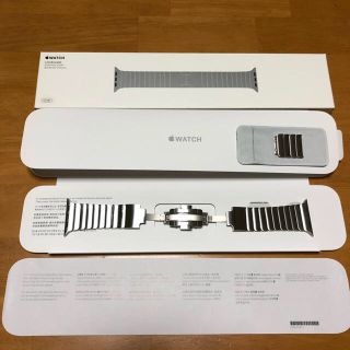 アップルウォッチ(Apple Watch)のアップルウォッチ シルバーリングブレスレット 42mm 純正ステンレスバンド(金属ベルト)