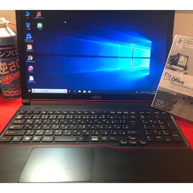 富士通 win10  Office搭載 テンキー プロダクトキー付き