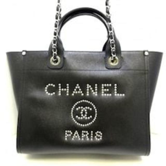 CHANELトートバッグ○ドーヴィルライン○ブラック