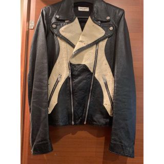 サンローラン(Saint Laurent)のサンローラン 16aw ギターレザー パイソン 46 おまけ付き(レザージャケット)