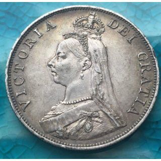 【太郎さま専用】1887 イギリス ビクトリア 2 フローリン 銀貨 極美品(貨幣)