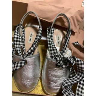 ミュウミュウ(miumiu)のmiu miu フラットエスパドリーユ(サンダル)