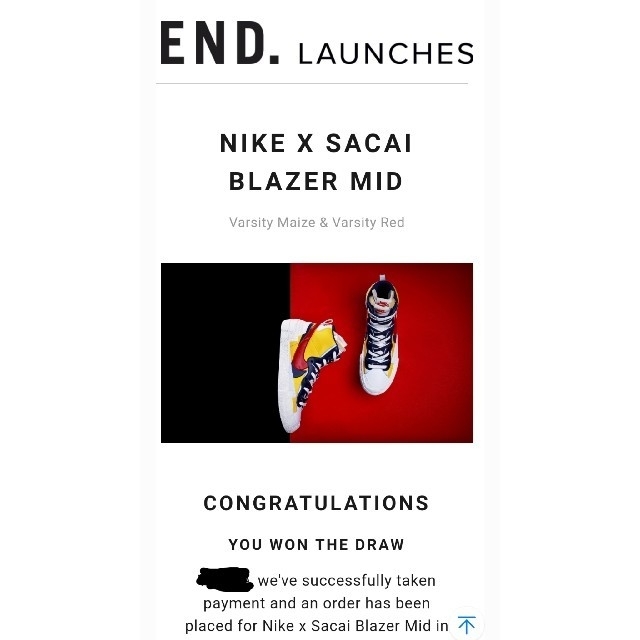 NIKE(ナイキ)のSacai Nike Blazer Mid 28.5cm UK9.5 メンズの靴/シューズ(スニーカー)の商品写真