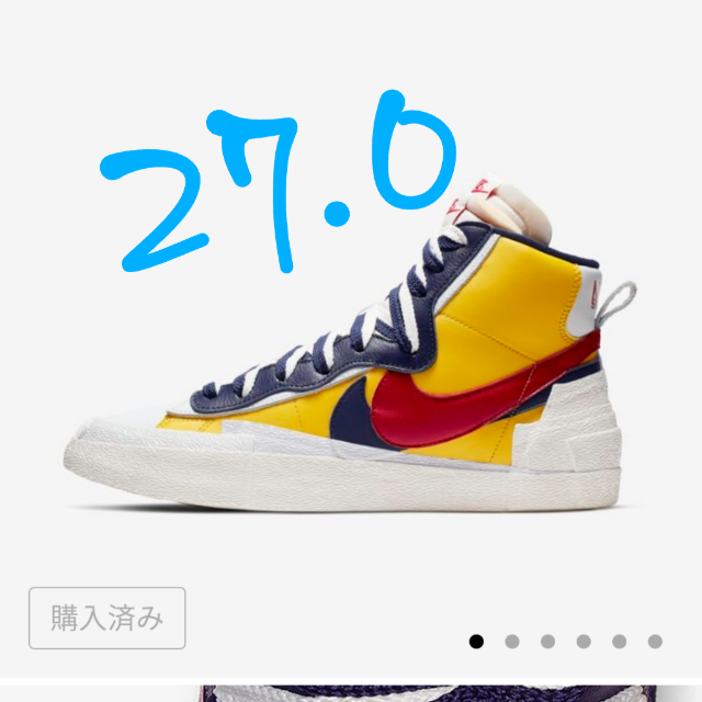 【27cm】Sacai x Nike Blazer Mid